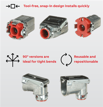 ABB Installation Products Steel City® Double Snap-In Connectors